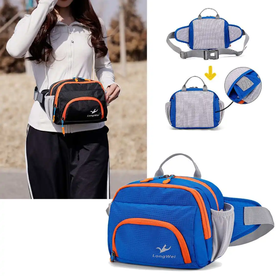 Deporte gimnasio Fitness hervidor riñonera pesca al aire libre escalada senderismo Camping bolsa de pecho viaje ciclismo bandolera para hombres y mujeres