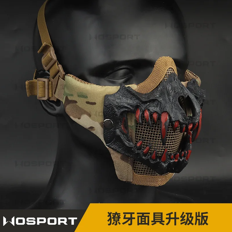 Fang mascarilla Real CS, equipo de protección para montar, máscara táctica de alambre de doble capa - imagen 5