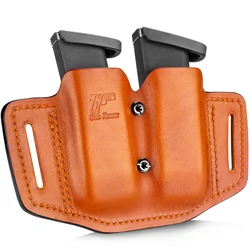 Portacargadores doble táctico Gun&flower – Cuero magnético 9mm/40