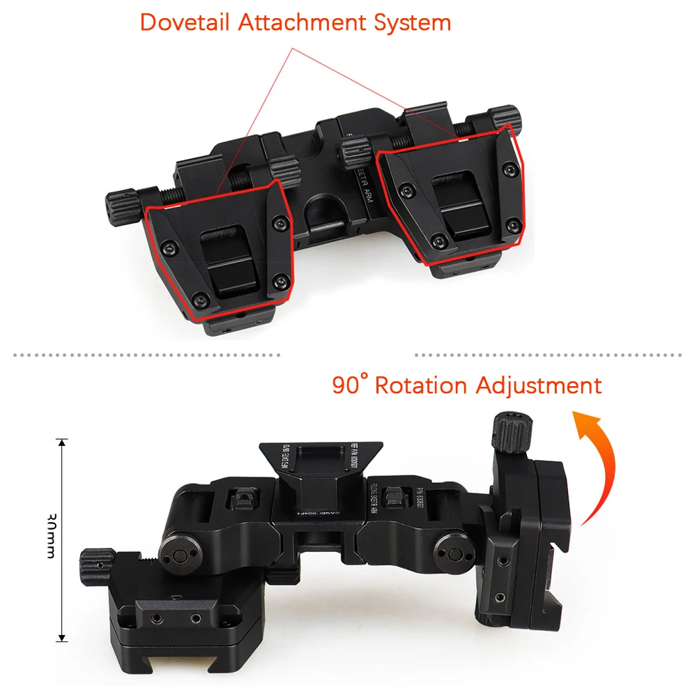 Gafas de visión nocturna PVS14, binoculares Rhino, puente, brazos NVG, montaje fuerte para casco rápido L4 G24 - imagen 5