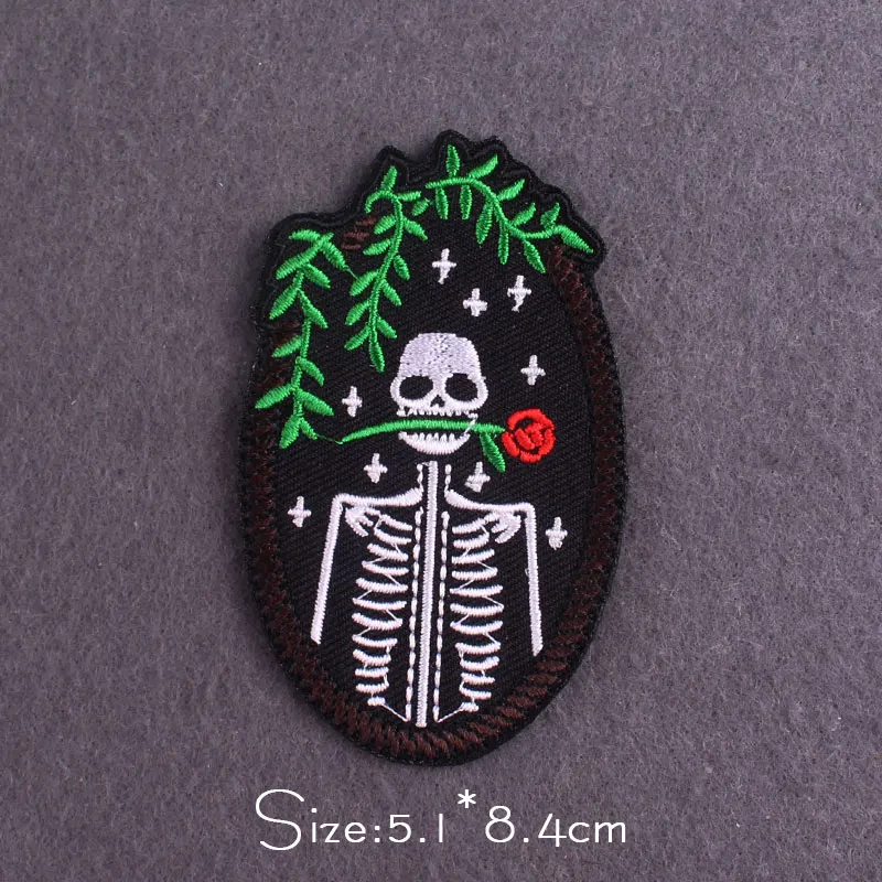Parche Punk para ropa, parches termoadhesivos Diy, parche bordado de calavera, parches para planchar en pegatinas para ropa, apliques DIY - imagen 5