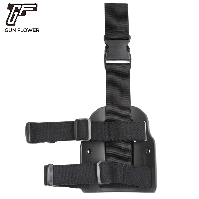Traje Gunflower Plataforma táctica de montaje en muslo Plataforma de pierna caída de polímero con correa elástica -Negro - imagen 5