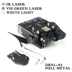 Luz láser infrarroja para Airsoft, DBAL-A2 de Metal completo, verde, vista Avanzada 2, haz doble Visible/IR, PEQ-15A de puntería