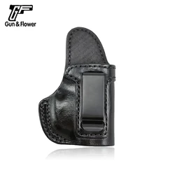 Walther PPK Funda táctica de cuero para mano derecha con clip