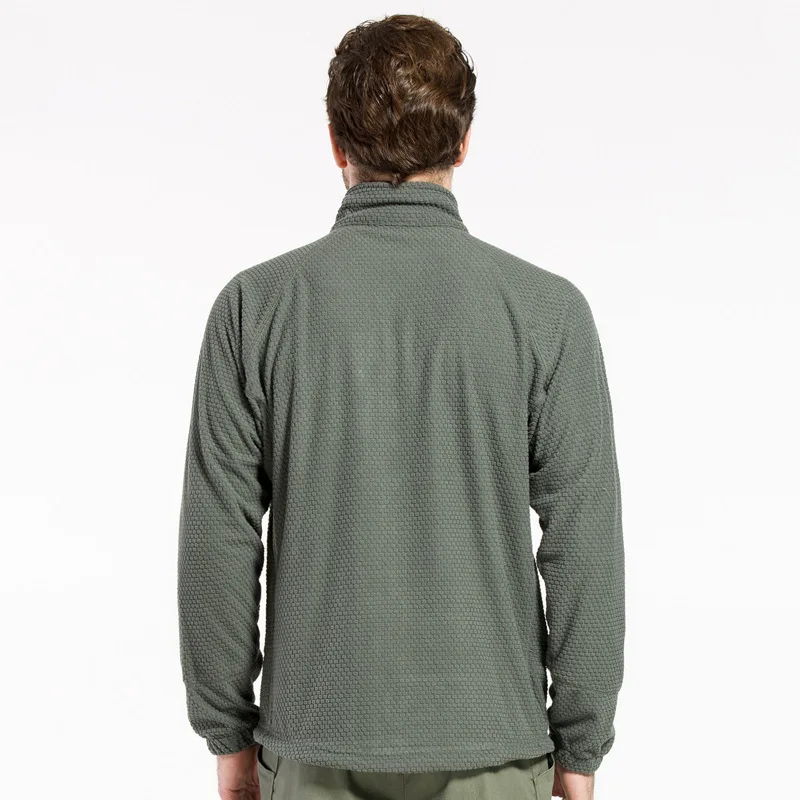 Abrigo de lana ligero para hombre, chaqueta táctica de concha suave, transpirable, térmica, a prueba de viento, al aire libre para ciclismo, senderismo, primavera y otoño - imagen 3