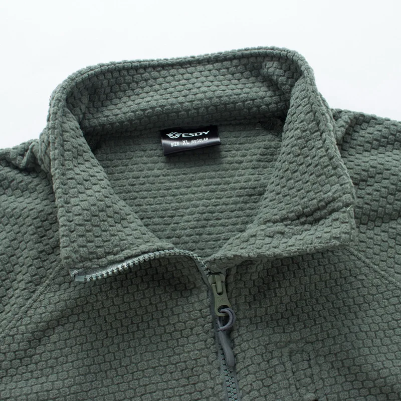 Abrigo de lana ligero para hombre, chaqueta táctica de concha suave, transpirable, térmica, a prueba de viento, al aire libre para ciclismo, senderismo, primavera y otoño - imagen 4