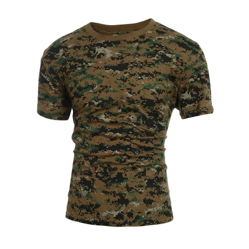 Camiseta de camuflaje táctico para hombre, camiseta transpirable de secado rápido de combate estadounidense, prendas de vestir - imagen 3