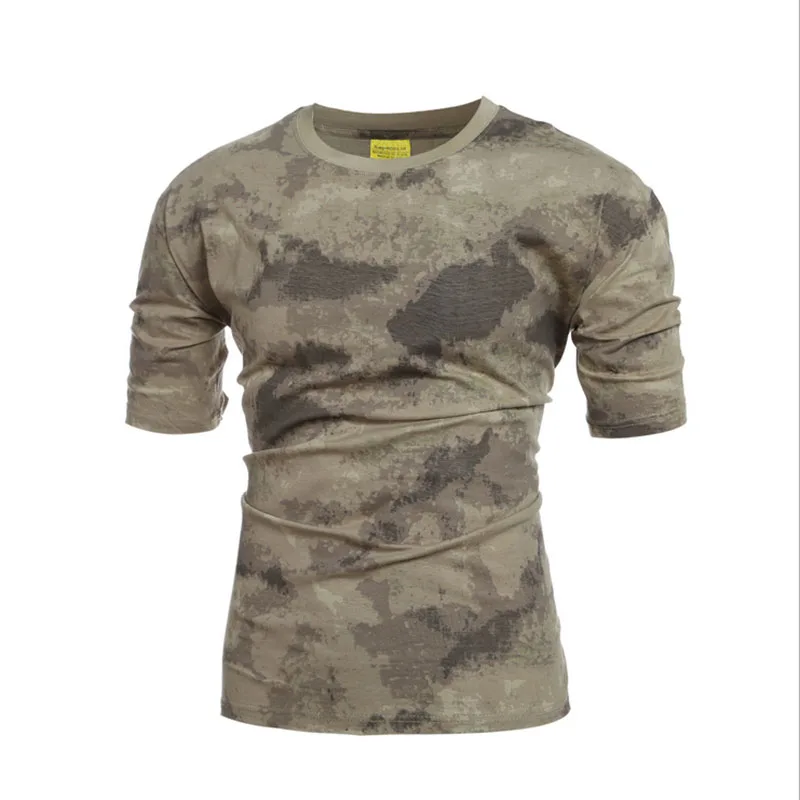 Camiseta de camuflaje táctico para hombre, camiseta transpirable de secado rápido de combate estadounidense, prendas de vestir - imagen 4