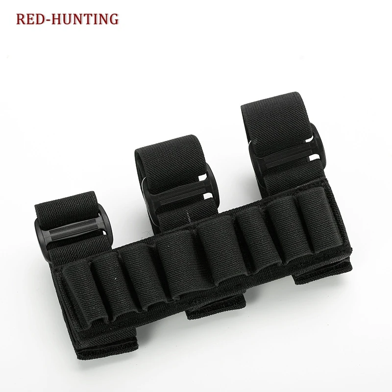 Molle de caza táctica para Airsoft, 8 rondas, soporte para pistola de tiro GA, banda de brazo de tiro, bolsa de cartucho de munición de bala de calibre 12 - imagen 4