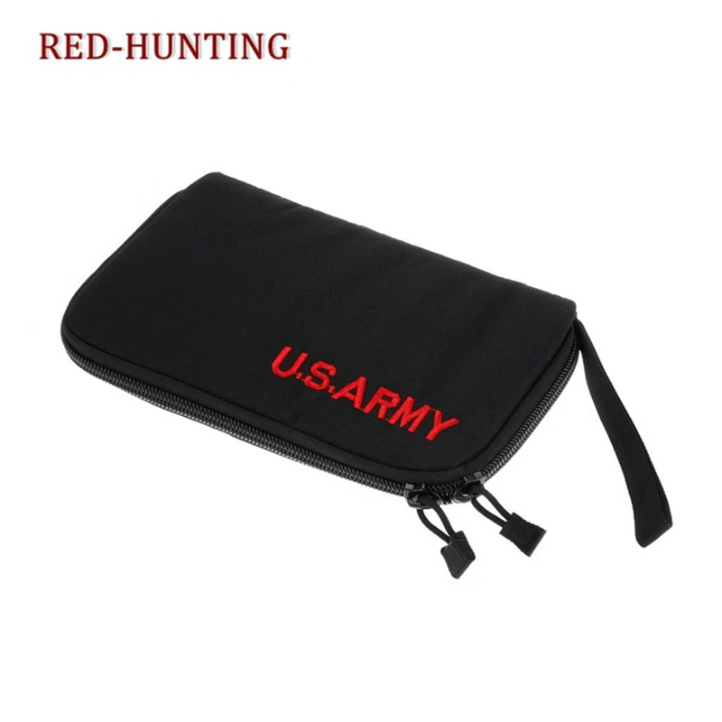 Bolsa de pistola de mano táctica duradera, funda de transporte de pistola portátil, bolsa de revista de pistola de nailon de caza, protección acolchada suave - imagen 2