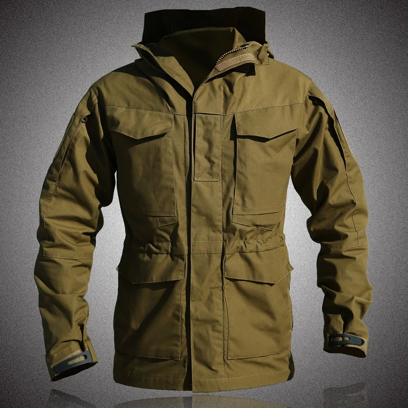 M65 UK US Army Clothes-cortavientos táctico informal para hombre, abrigo impermeable para piloto de vuelo, Sudadera con capucha, chaqueta de campo militar, invierno, otoño - imagen 4