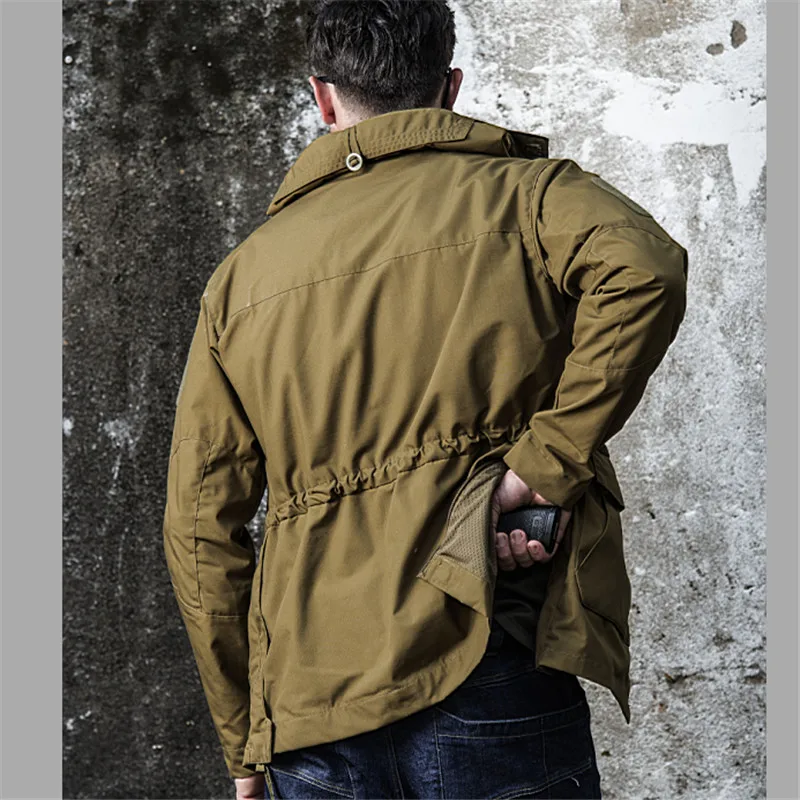 M65 UK US Army Clothes-cortavientos táctico informal para hombre, abrigo impermeable para piloto de vuelo, Sudadera con capucha, chaqueta de campo militar, invierno, otoño - imagen 5