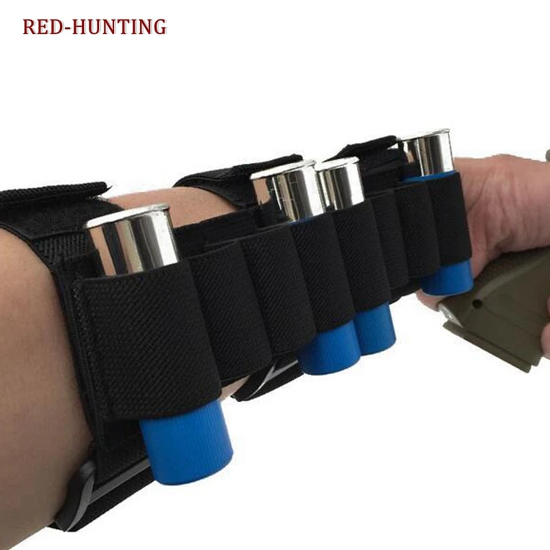 Molle de caza táctica para Airsoft, 8 rondas, soporte para pistola de tiro GA, banda de brazo de tiro, bolsa de cartucho de munición de bala de calibre 12 - imagen 3