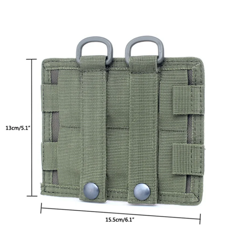 Bolsa táctica de nailon para walkie-talkie, accesorio de caza, con gancho y bucle, Militar - imagen 4