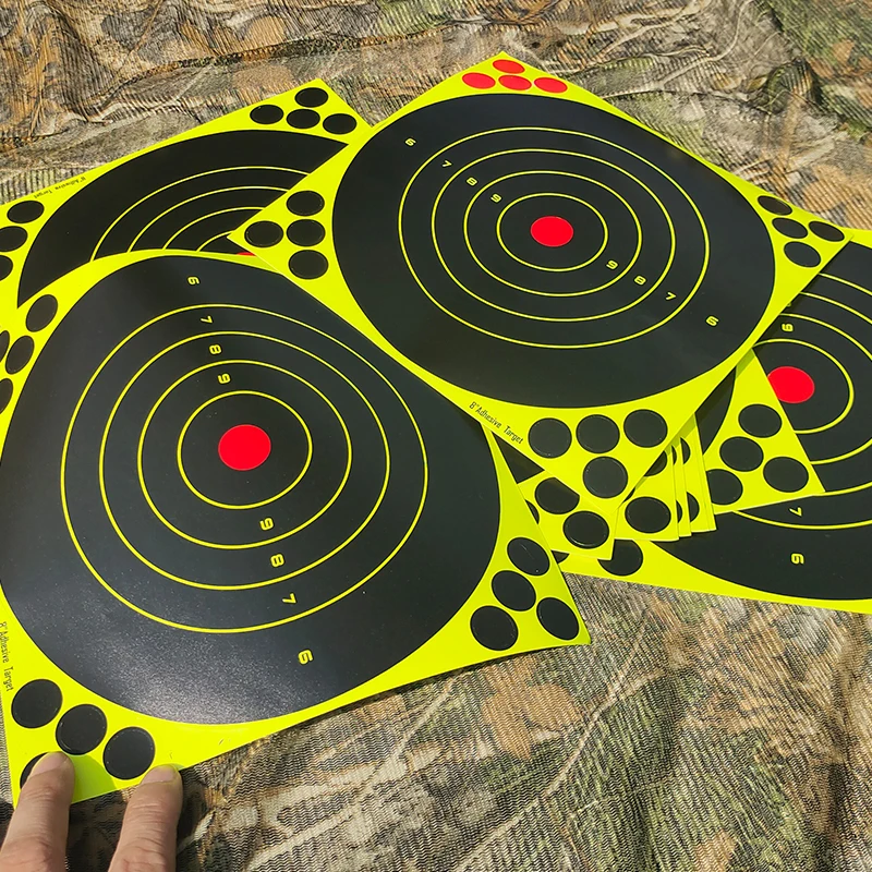 Pegatina de puntos de objetivo de caza, 20 piezas, Rifles de pistola, pegatinas de tiro redondas, pegatinas autoadhesivas de 8 pulgadas - imagen 3
