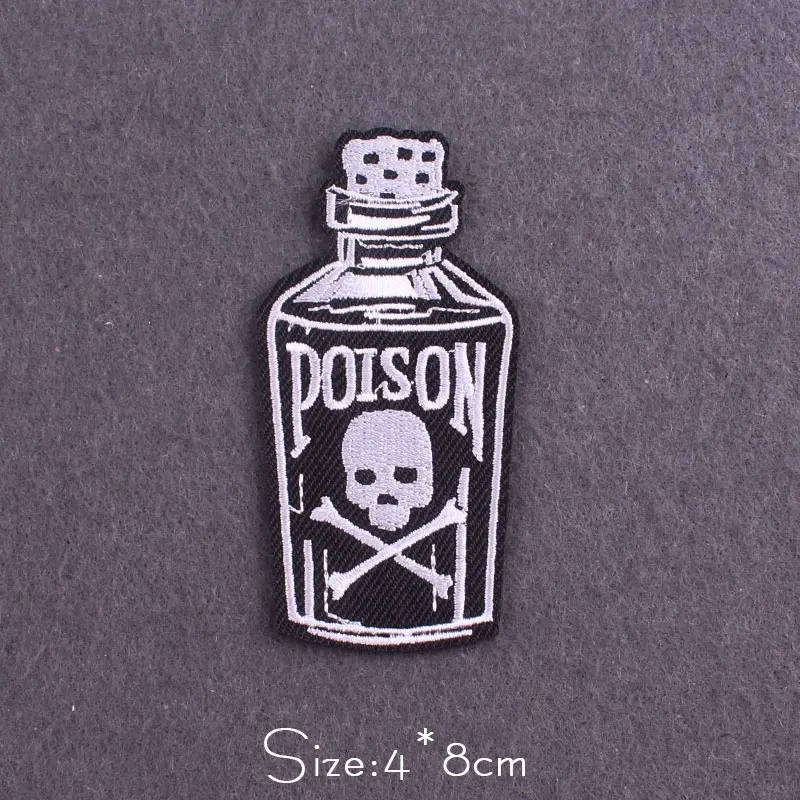 Parche Punk para ropa, parches termoadhesivos Diy, parche bordado de calavera, parches para planchar en pegatinas para ropa, apliques DIY - imagen 3