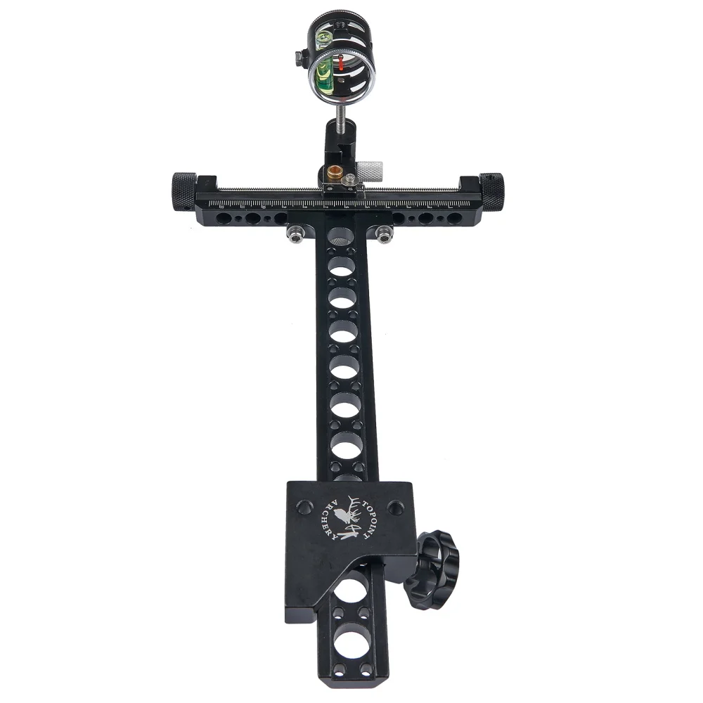 Mira de arco de objetivo de Tiro con Arco recurvo compuesto con Micro ajuste, poste largo para tiro de caza - imagen 4