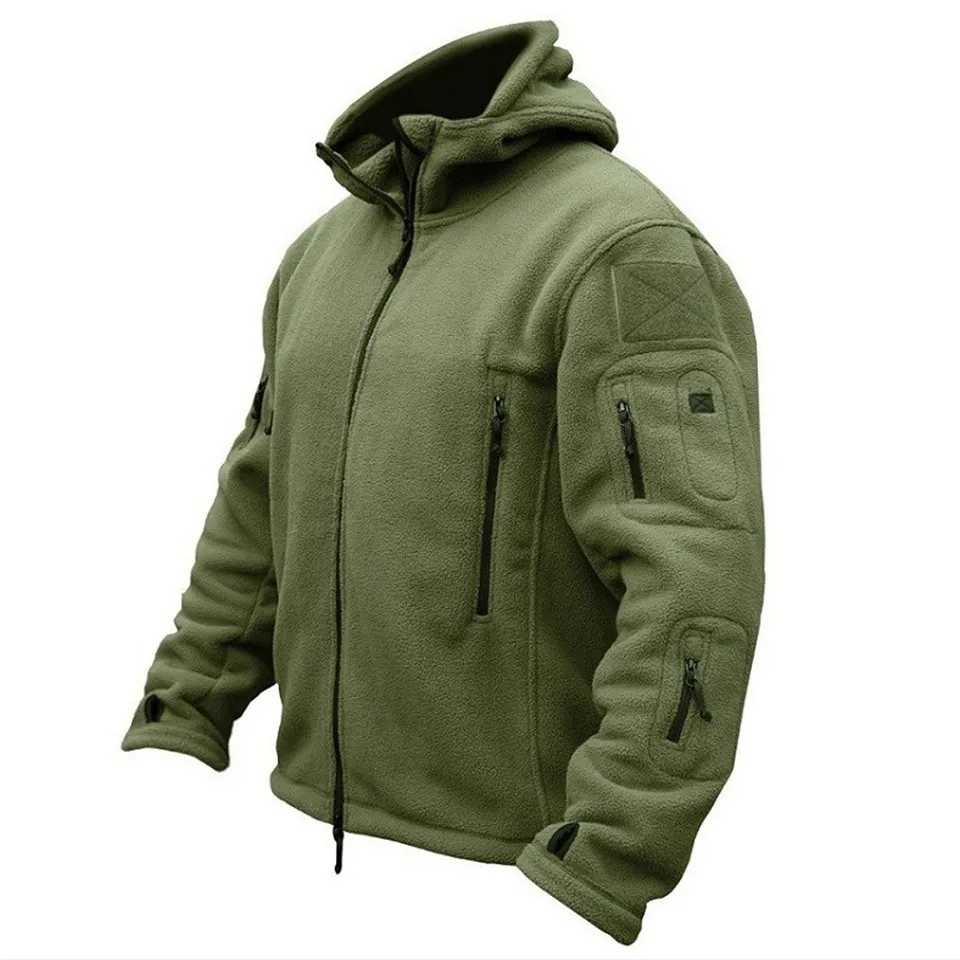 Chaqueta táctica militar con capucha para hombre, abrigo térmico de lana suave para deportes al aire libre, senderismo, caza, combate, Camping, ejército, EE. UU., Invierno - imagen 2
