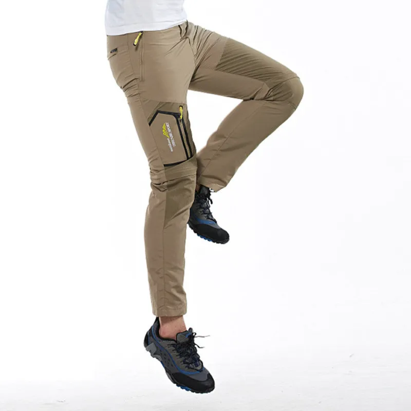 Pantalones Cargo para hombre, Shorts de secado rápido desmontables, tácticos, transpirables, elásticos, para senderismo - imagen 2