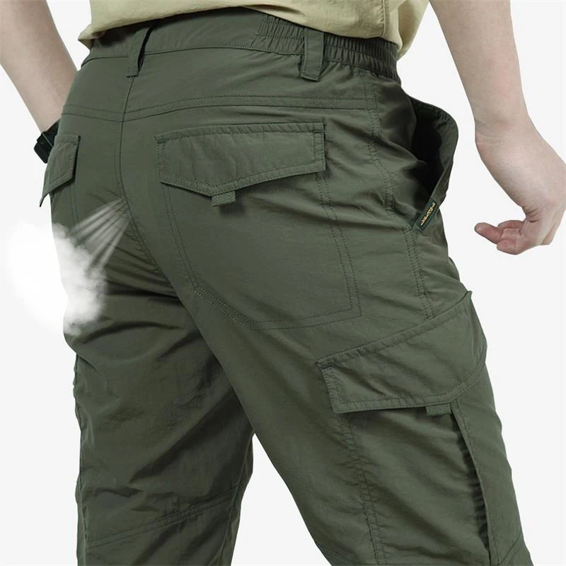Pantalones de hombre, pantalones Cargo informales, nuevos pantalones tácticos para hombre de talla grande, transpirables, impermeables, con múltiples bolsillos, talla S-5XL de talla grande - imagen 4