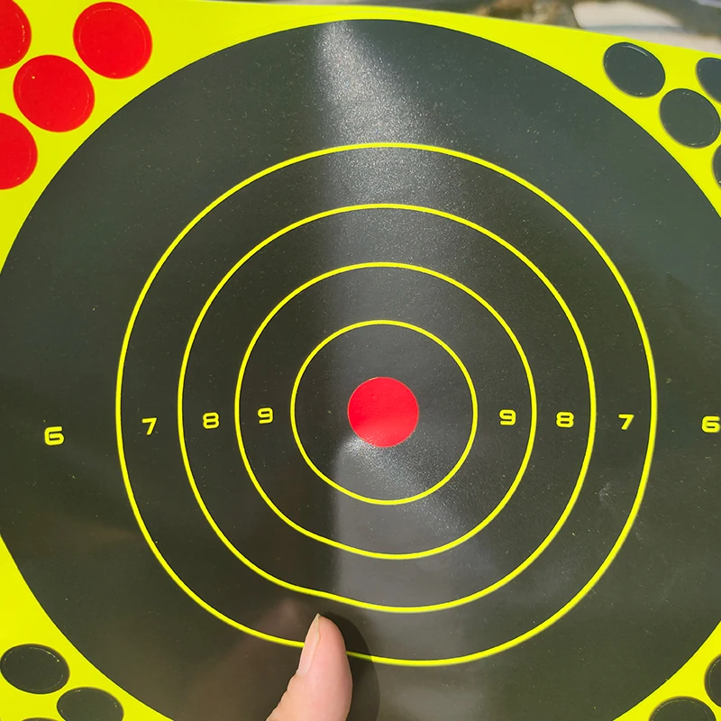 Pegatina de puntos de objetivo de caza, 20 piezas, Rifles de pistola, pegatinas de tiro redondas, pegatinas autoadhesivas de 8 pulgadas - imagen 4