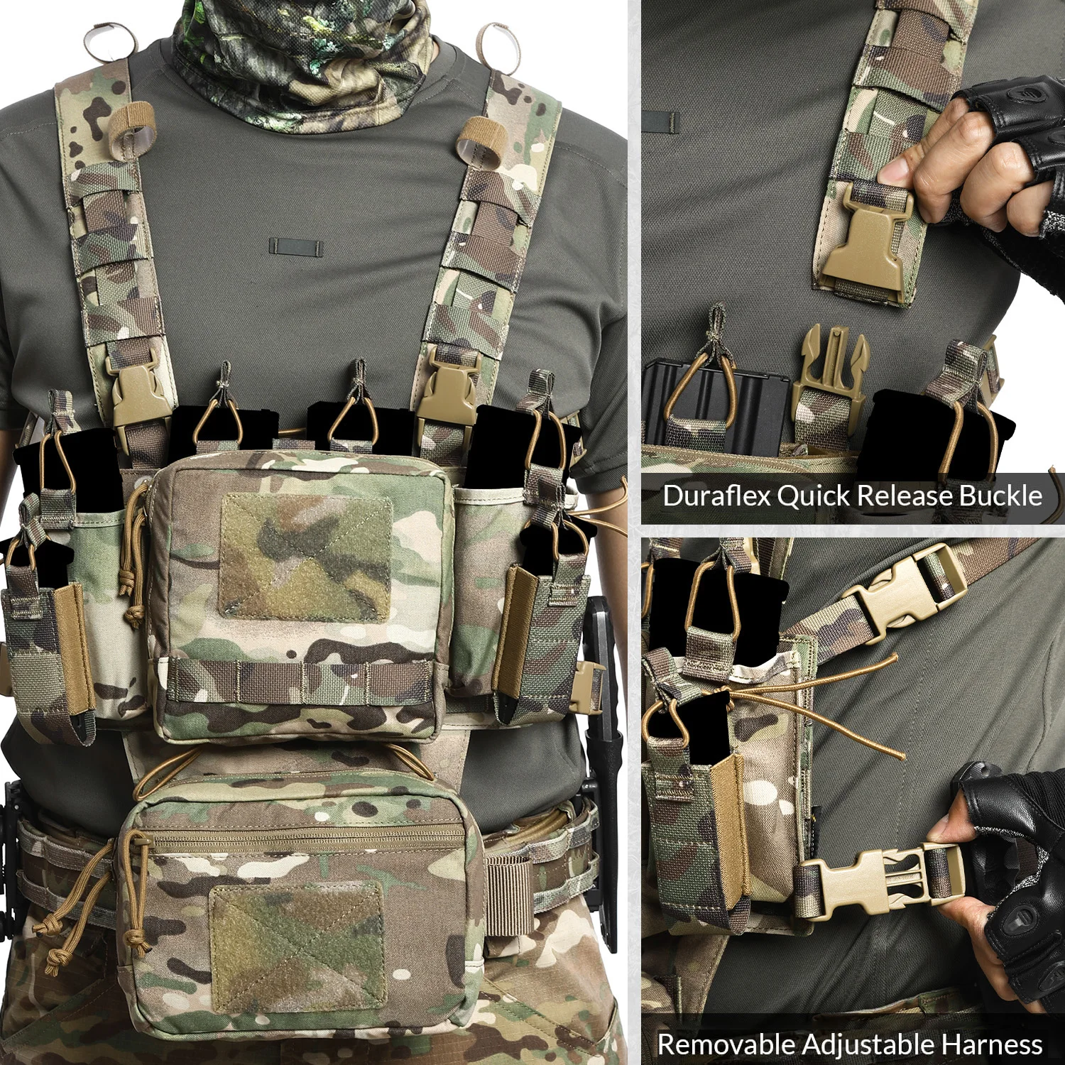 Chaleco Táctico VOTAGOO con Sistema MOLLE – Ajustable - imagen 5