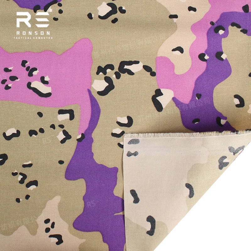 Tela táctica nylon Oxford camuflaje desértico chocolate chip BDU - imagen 4
