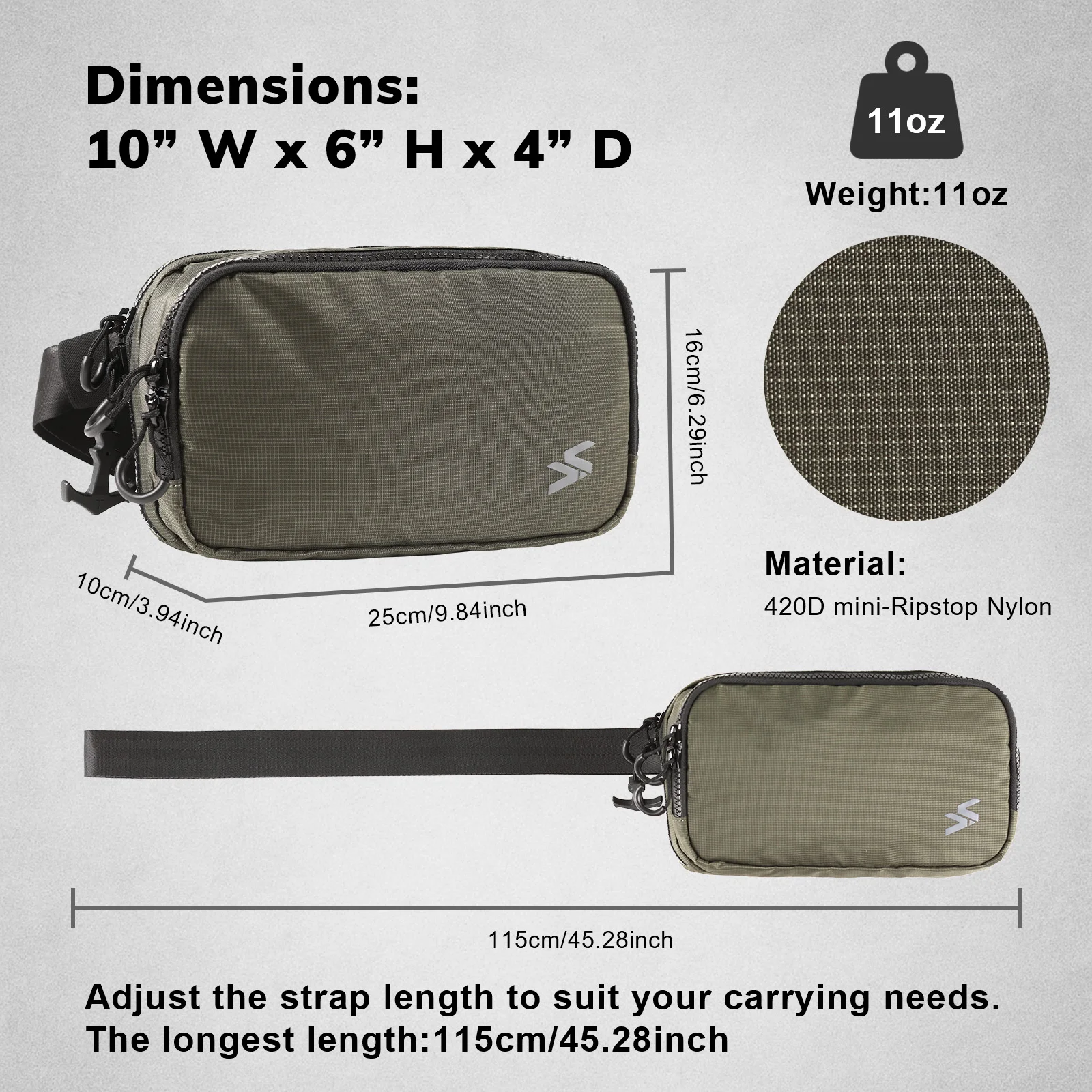 VOTAGOO Riñonera invisible, bolsa de cintura outdoor ligera unisex - imagen 3