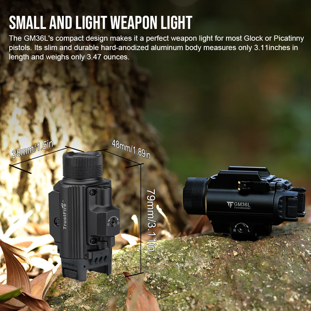 Trustfire GM36L Linterna táctica para riel con LED recargable - imagen 5