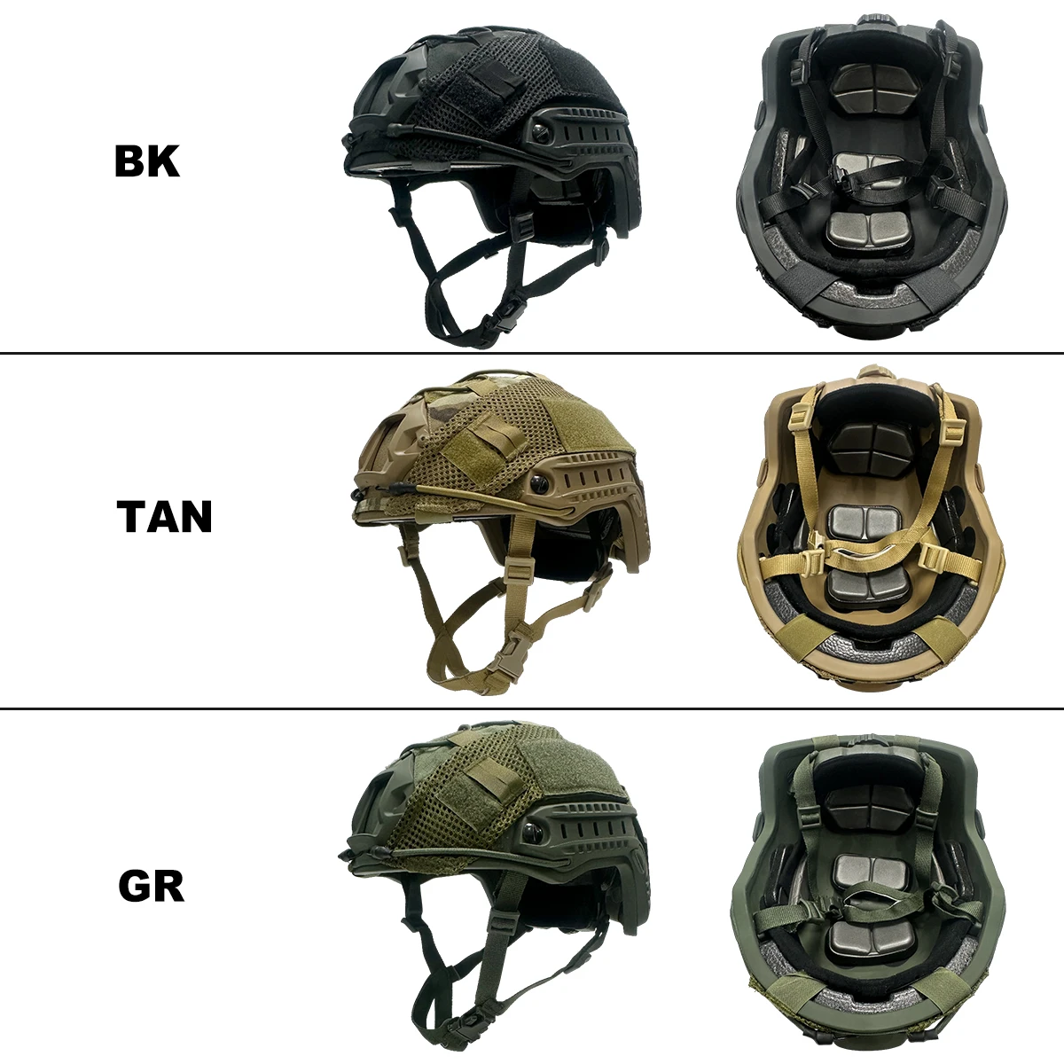 Casco táctico FAST de fibra de vidrio con montaje frontal - imagen 3