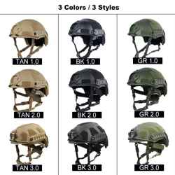 Casco táctico FAST con rieles laterales y panel velcro – Airsoft