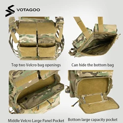 VOTAGOO pouch táctico con cremallera para panel JPC compatible MOLLE