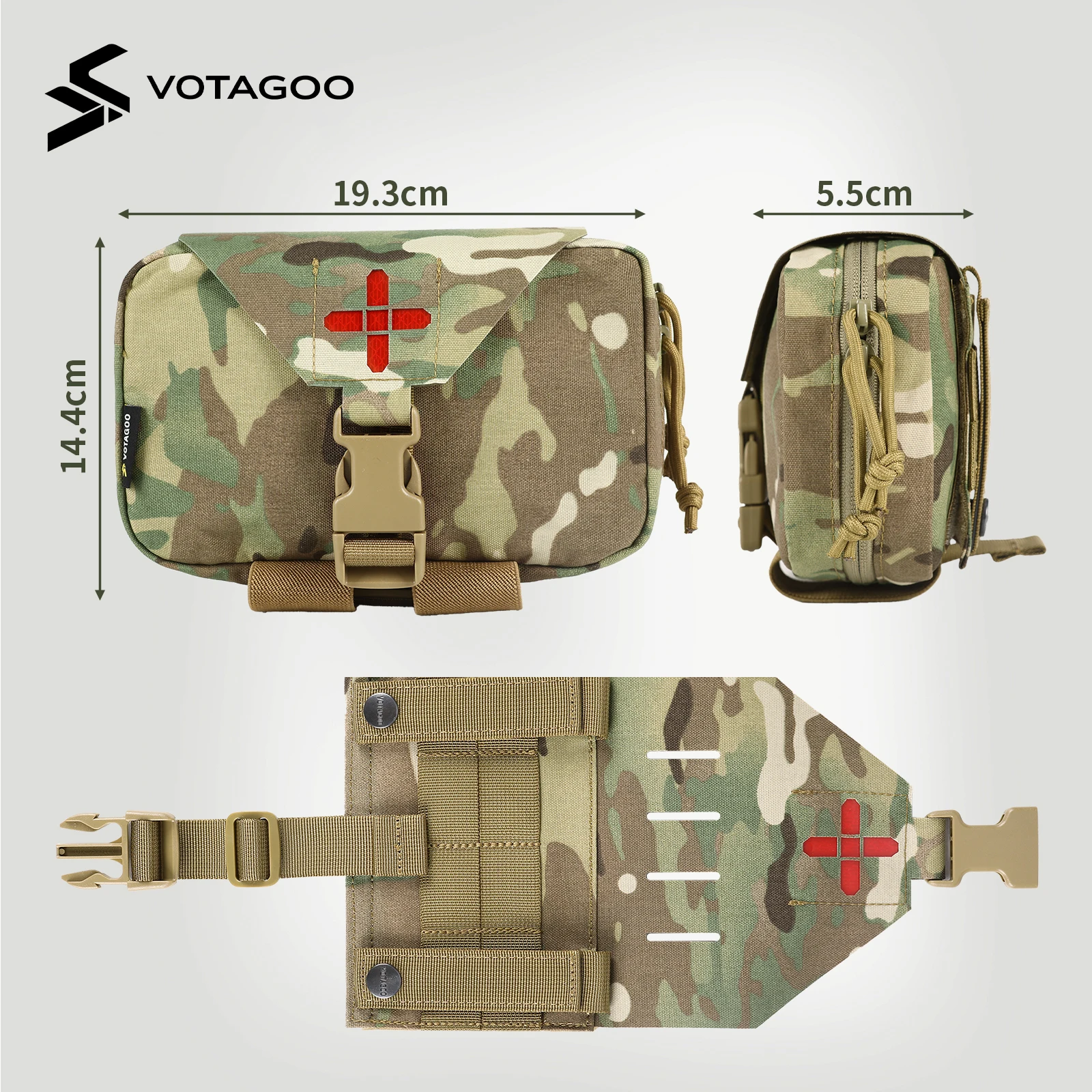 VOTAGOO IFAK táctica MOLLE bolsa botiquín primeros auxilios