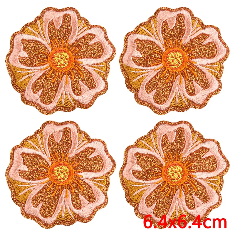 Parche termoadhesivo bordado flor cartoon – Pack 10 unidades para coser o planchar - imagen 3