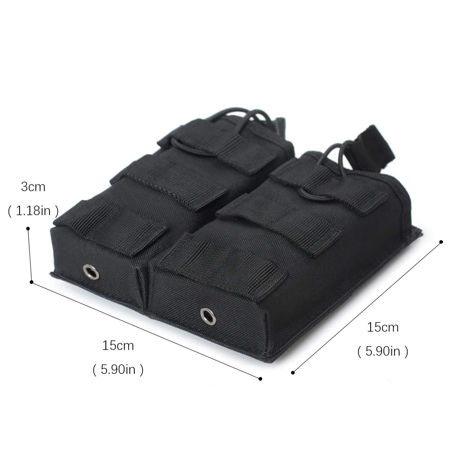 Bolsa táctica MOLLE para cargadores y walkie-talkie