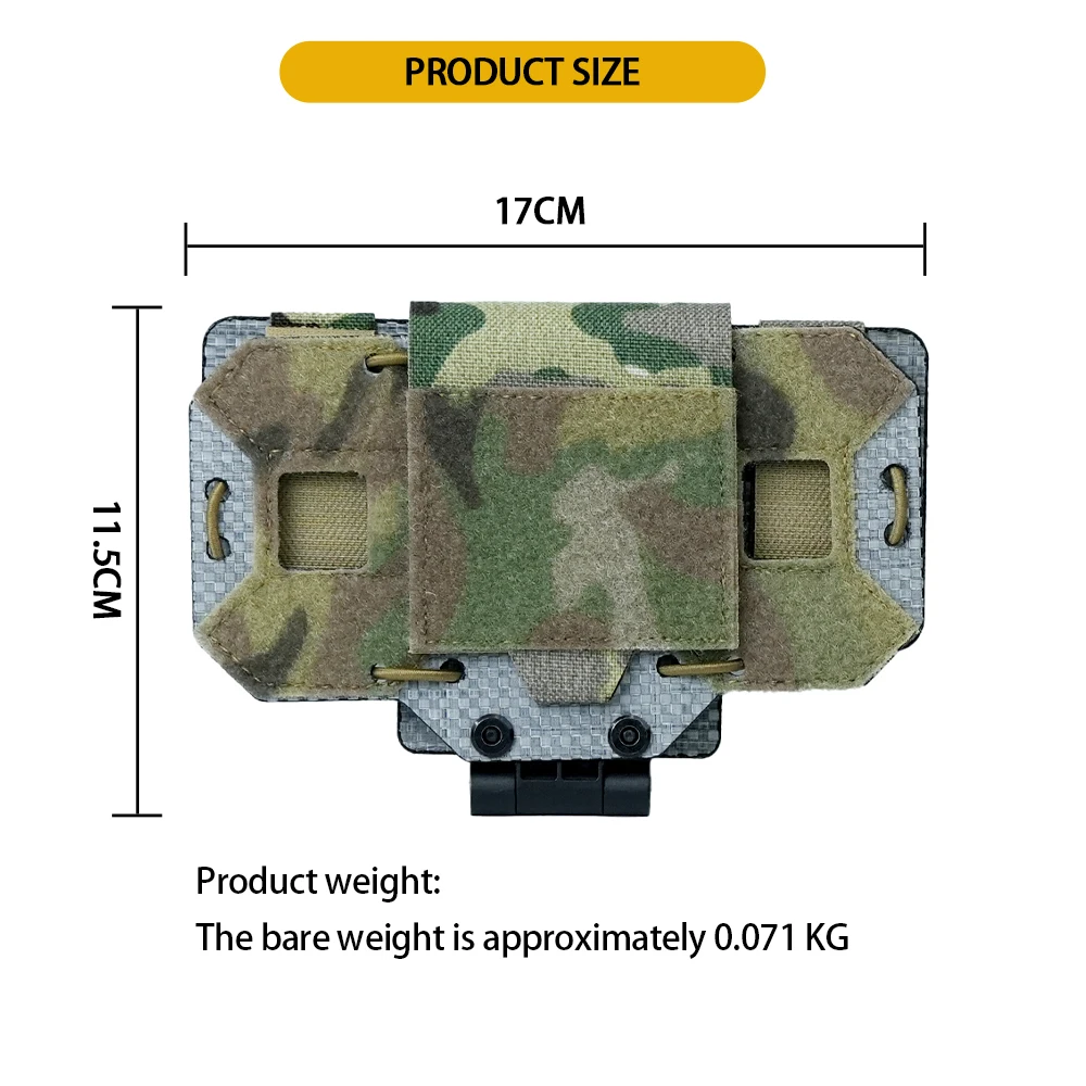 BOOIU soporte MOLLE para teléfono con placa Tegris de navegación