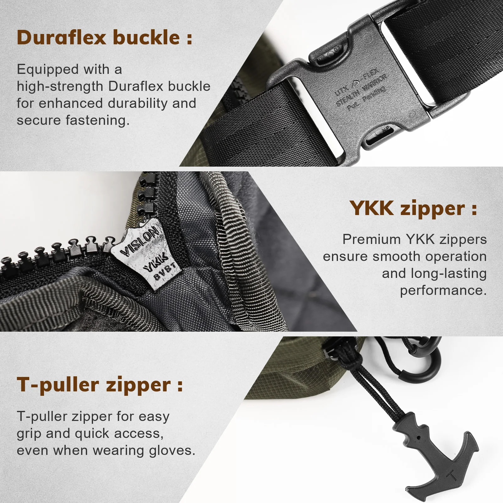 VOTAGOO Riñonera invisible, bolsa de cintura outdoor ligera unisex - imagen 4