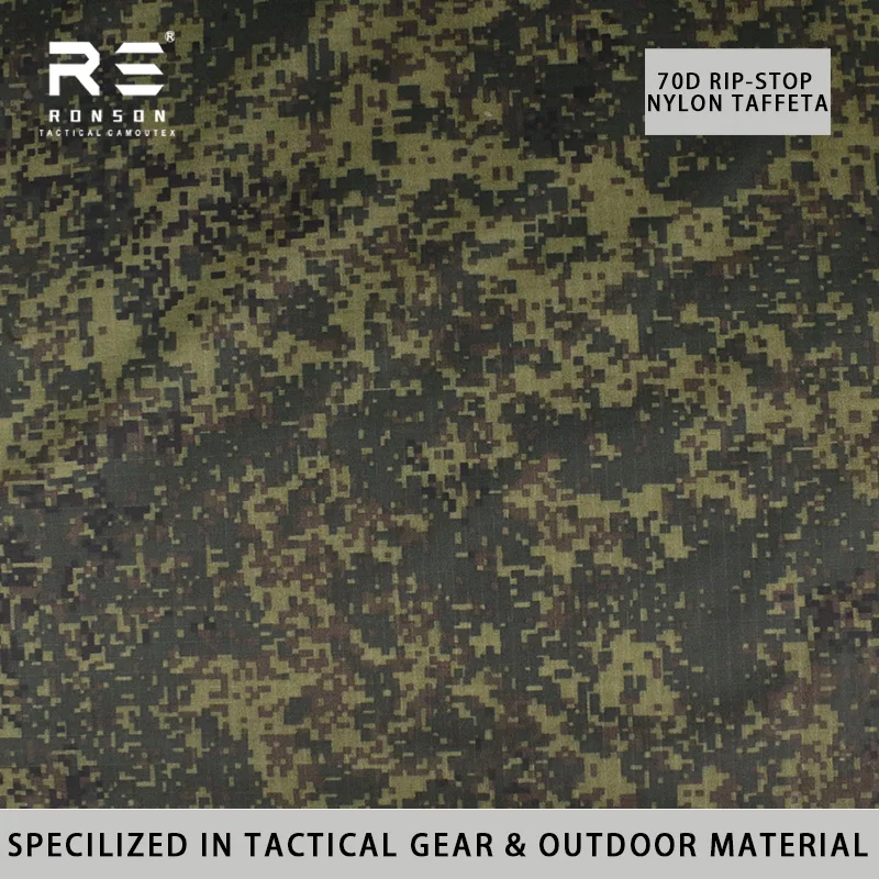 EMR tela camuflaje Woodland digital ripstop NIR impermeable PU