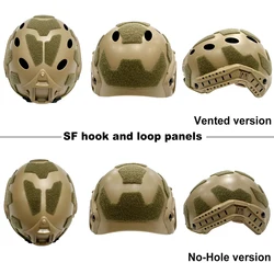 Casco táctico FAST ABS con paneles gancho y bucle para airsoft