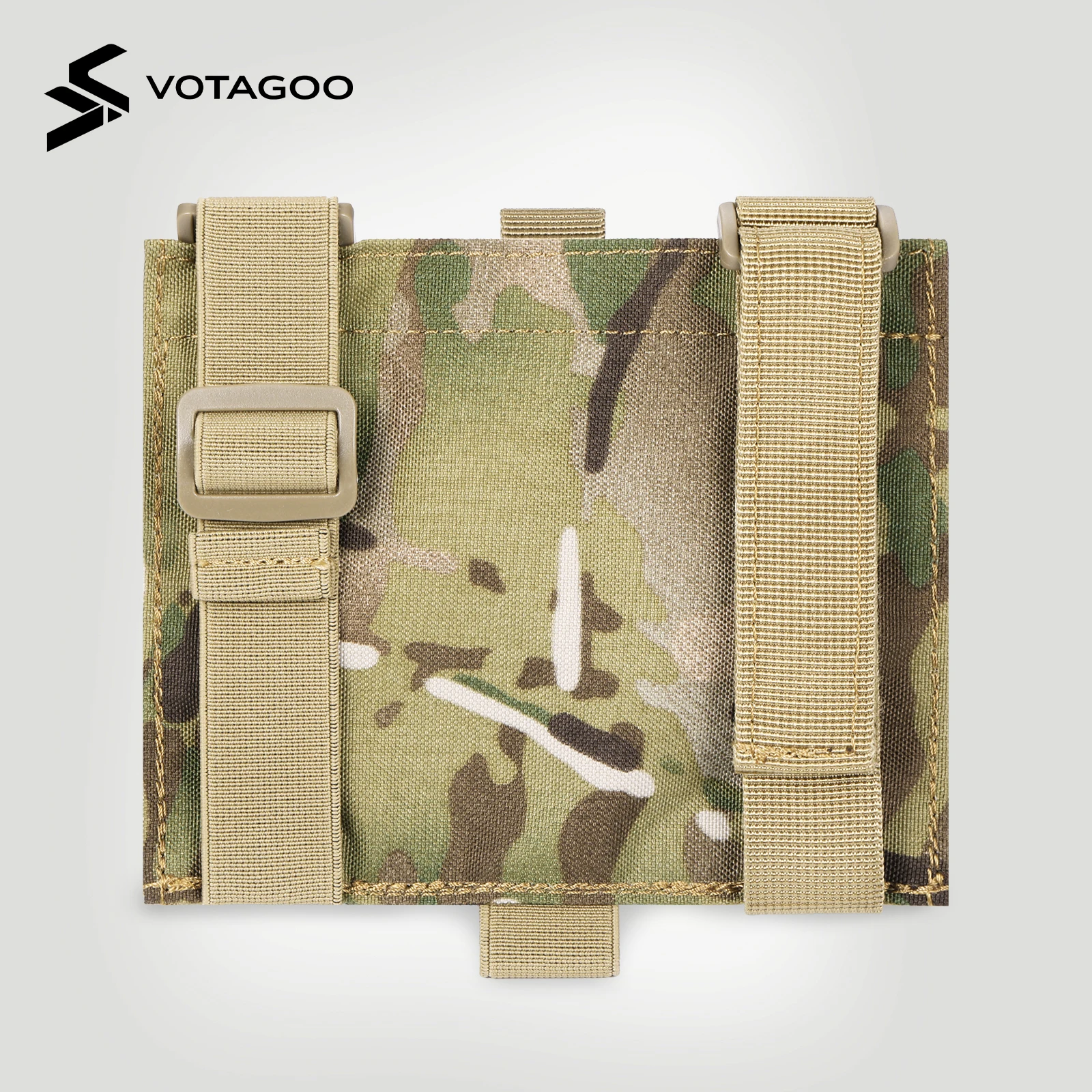 VOTAGOO Porta-mapa táctico para brazo con soporte de muñeca doble