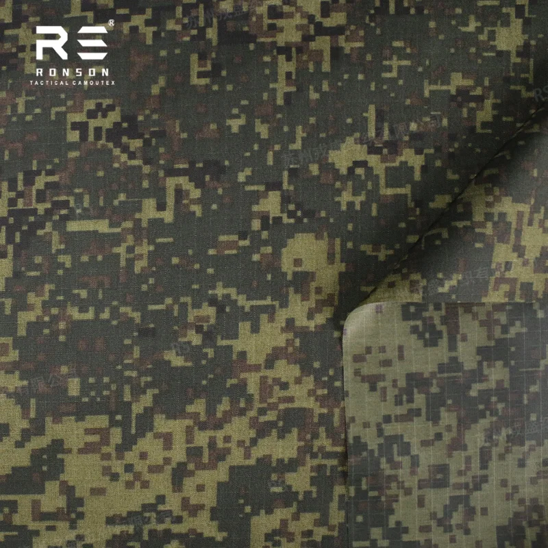 EMR tela camuflaje Woodland digital ripstop NIR impermeable PU - imagen 3