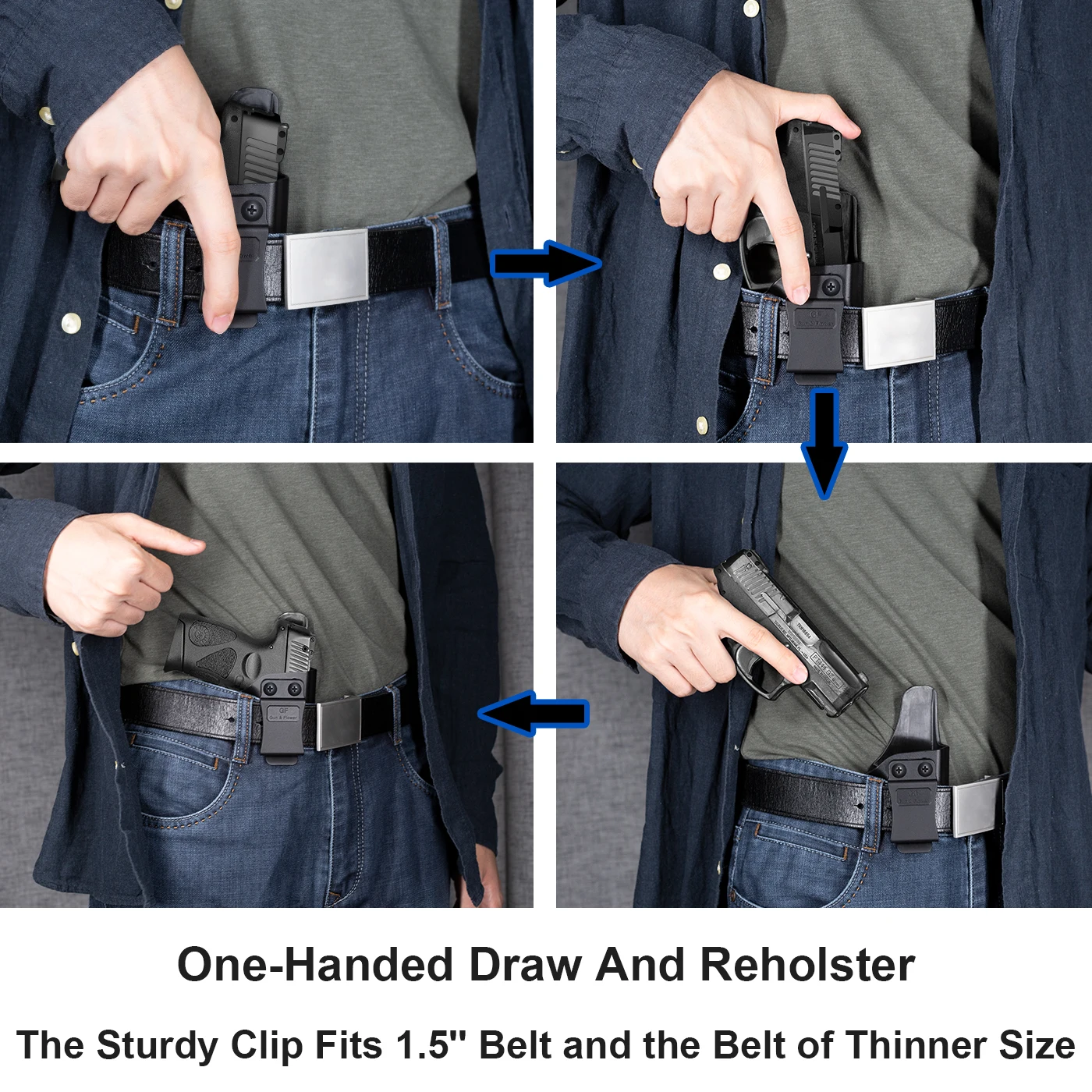 Funda Kydex CZ P10C IWB negro mão direita ocultação - imagen 5