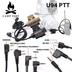 WADSN Adaptador PTT U94 para auriculares tácticos COMTAC/Earmor