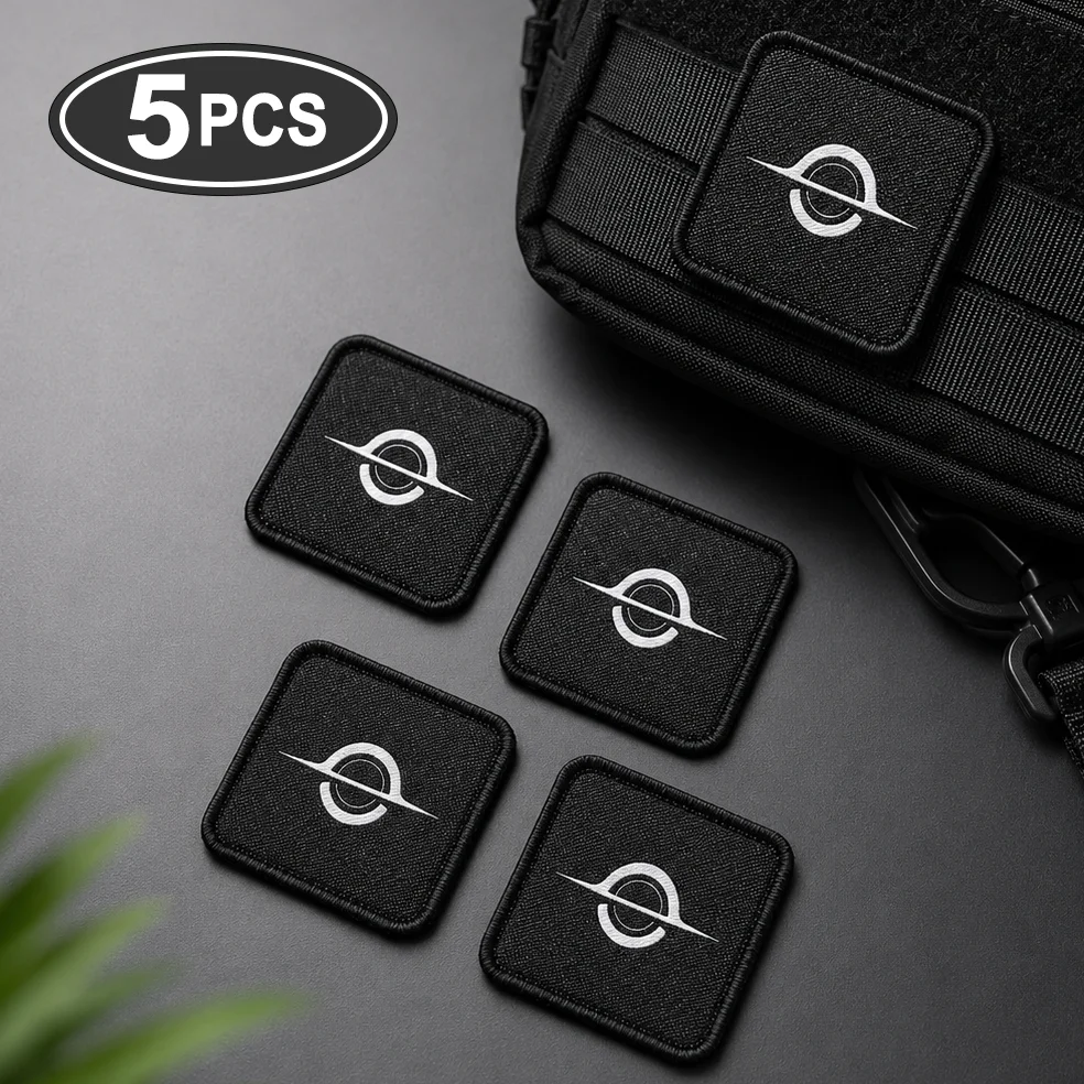 Parche de velcro agujero negro minimalista táctico para mochila - imagen 2