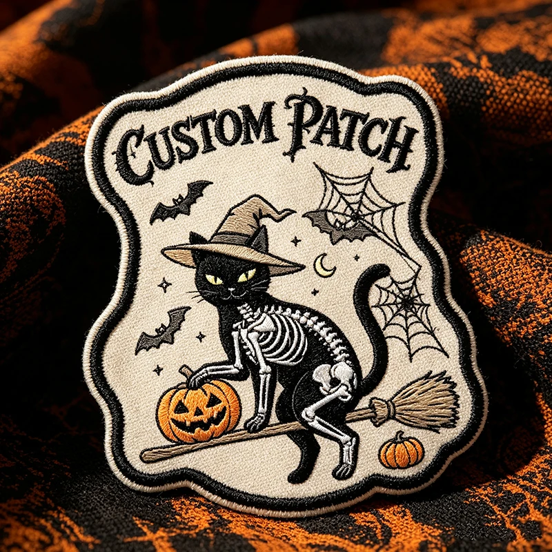 Detalle del diseño bordado para personalizar ropa y accesorios