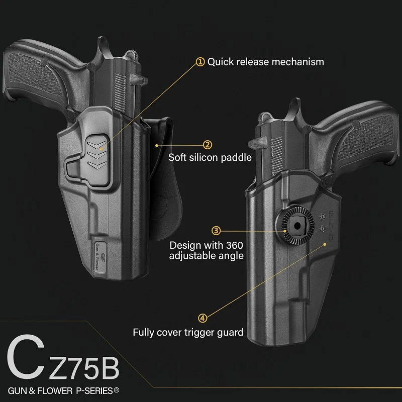 CZ 75B/75 Compact Funda OWB polímero índice táctico derecha - imagen 5