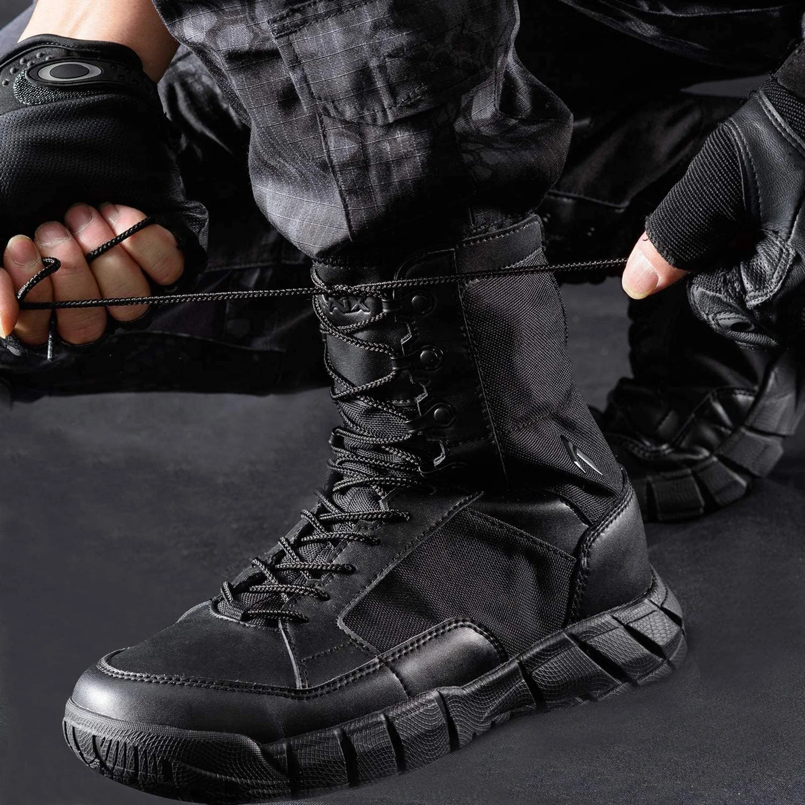 YEVHEV Botas tácticas hombre coyote ligeras de combate para senderismo - imagen 3