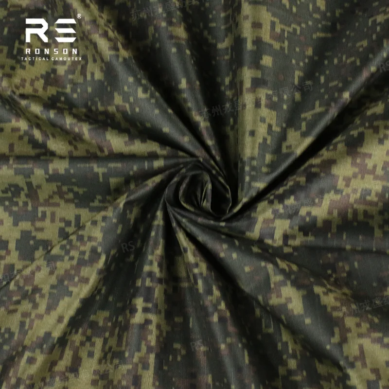 EMR tela camuflaje Woodland digital ripstop NIR impermeable PU - imagen 2
