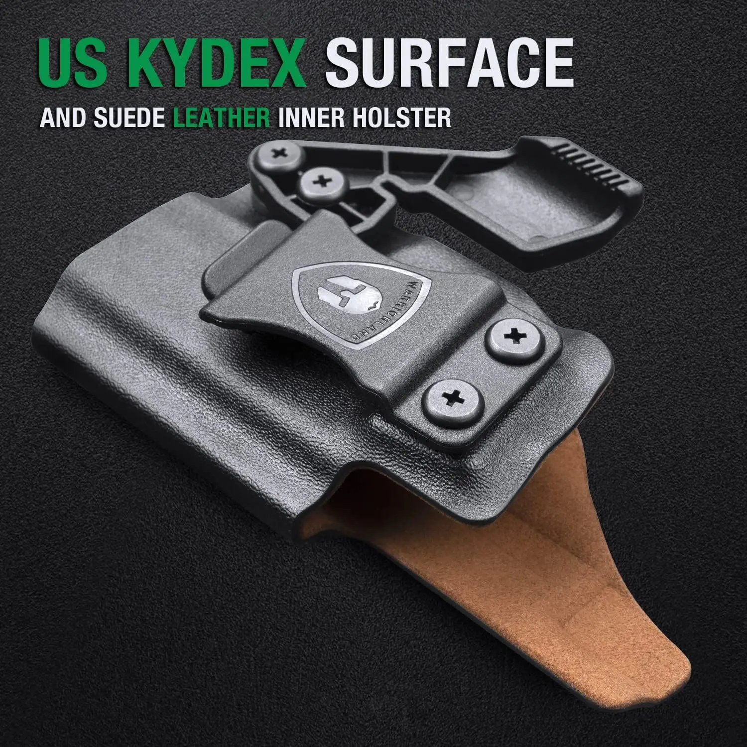 Funda Kydex IWB Hellcat con interior de cuero y mira punto rojo - imagen 2