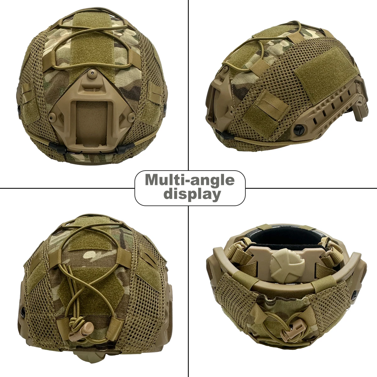 Casco táctico FAST de fibra de vidrio con montaje frontal